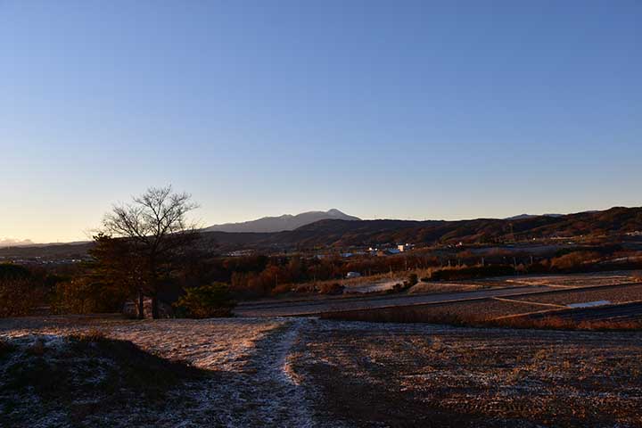 初雪の名残