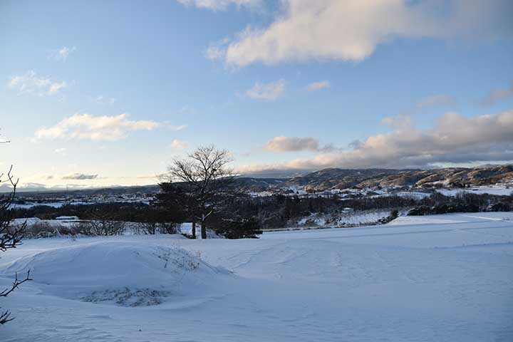 大雪の跡